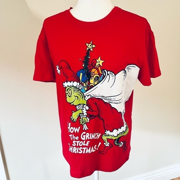 NWOT The Grinch Dr Seuss, Red Tee Size S - #How the Grinch Stole Christmas! - Picture 6 of 11